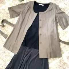 NATURAL BEAUTY BASIC ノーカラーシャケット Mサイズ