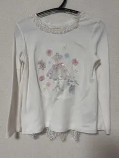 美品メゾピアノ★背中レースロンT130