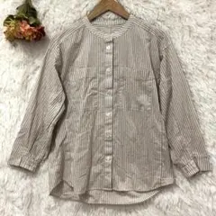 ★Wacoal★ワコール 睡眠化学 ストライプ柄長袖シャツ【M】パジャマ