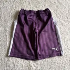 PUMA ワンポイント ジャージ ハーフパンツ 紫　パープル Sプージャーのサムネイル