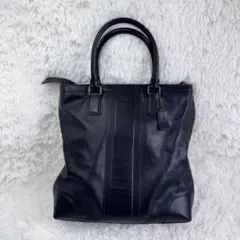 【美品】COACH コーチ 2WAY オールレザー トートバッグ ブラック