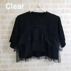 Clear クロップド チュール ドッキング Tシャツのサムネイル