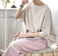 新品未使用　クラシカルエルフ♡ 華奢見せ　ルーズプルオーバー　グレージュ　S