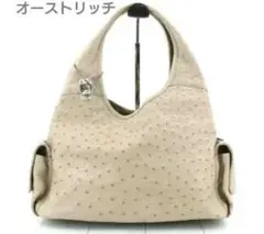美品 ファルチニューヨーク オーストリッチ 2way ショルダーバッグ 