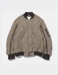 GU × rokh ロク　コラボ　キルティングブルゾン　Lサイズ　チェック柄