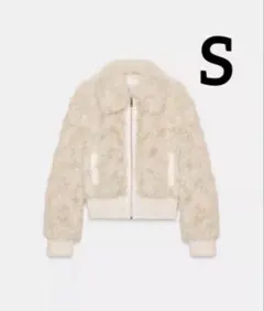 ザラ　フェイクファーボンバージャケット　S