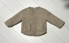 Sophitica ノーカラージャケット ダウン キルティング ベージュ 90
