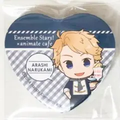 新品★あんスタ★Knights【鳴上嵐】アニカフェ★ハート型缶バッジ