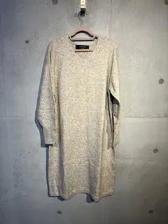 【未着用】BEAMS LIGHTS／ベージュニットワンピ（サイズ38）
