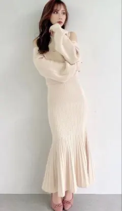 RESEXXY バックリボンセットニットワンピース