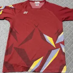 YONEX 赤 ユニフォーム 幾何学模様　Mサイズ