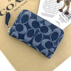 限定品！ 新品 COACH コーチ コインケース 小銭入れ デニム 百貨店のサムネイル
