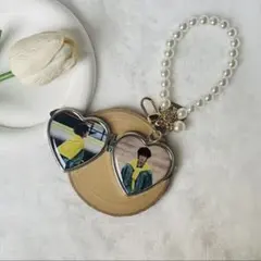 王一博　可愛い　ハート型 両面ミラーキーホルダー　3点セット❣️確認用❣️