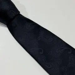ヴィンテージ　ペイズリー　ジャガード　ポリ　ネクタイ　国産品　古着