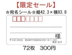 【限定セール】72枚 宛名シール☆シンプル ☆