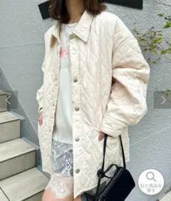 mystic 完売品【春まで着れる◎】襟付きキルティングジャケット