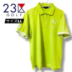23区ゴルフ　23区GOLF グリーン 半袖ポロシャツ LL