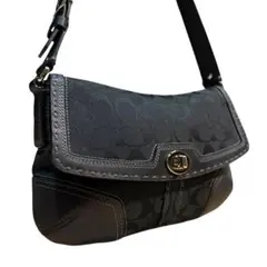 COACH ワンショルダー バッグ シグネチャー ターンロック 11574