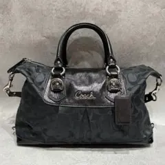 COACH コーチ　シグネチャー　キャンバス　2way ハンドバッグ　ショルダー