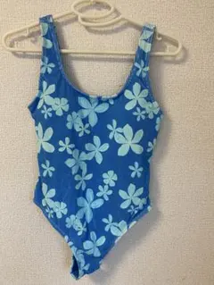 GHANDA clothing 花柄ワンピース水着 青