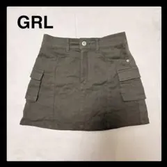 美品 GRL カーゴミニスカート カーキ タイトスカート レディース パンツ Mのサムネイル