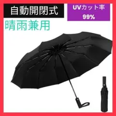 〇折りたたみ傘 晴雨兼用 男女兼用 雨傘 日傘 12骨 遮熱 遮光 ブラック