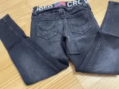 RODEO CROWNS スキニー　ブラック　バックロゴ　デニム　ゴム