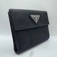 Vintage PRADA プラダ 三角プレート スリム 長財布 ブラック - メルカリ