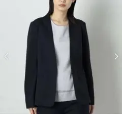 【COMME CE ISM】ノーカラージャケット ネイビー XS