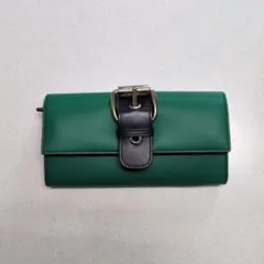 Vivienne Westwood バックル付き長財布 グリーン