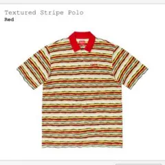 Supreme Textured Stripe Polo Red Smallのサムネイル