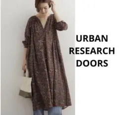 URBAN RESEARCH DOORS オリエンタルプリントワンピース