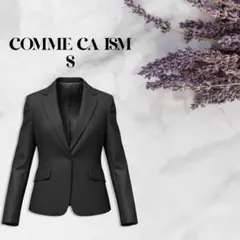 『新品』COMME CA ISMブラック テーラードジャケットS通勤，フォーマル