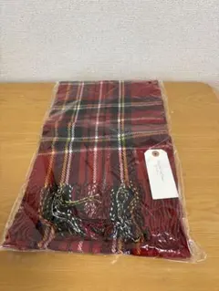 お値下げご相談有り レッド チェック ストール