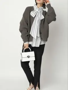 CADUNE カデュネ♡THEカーディガン チャコールグレー Mのサムネイル