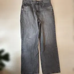 UNIQLO ワイドストレートジーンズ/丈長め