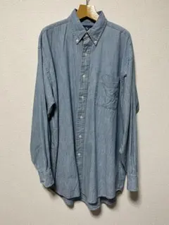 ポロラルフローレン　シャンブレーボタンダウンシャツ　ビッグフィット