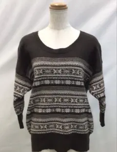 T571K レディースセーター F 茶 秋冬 コムサイズム 12/4