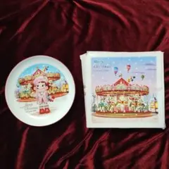 【未使用】不二家 ペコちゃん クリスマスプレート 2008年 箱付き 非売品