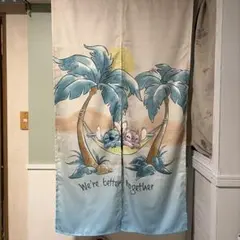 《新品未使用》スティッチ キャラクターのれん