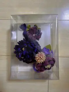 成人式　髪飾り　卒業式　七五三　髪留め 紫 和装 つまみ細工