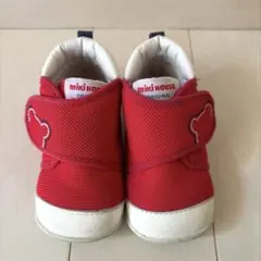 美品　ミキハウス ベビーシューズ レッド12.5cm