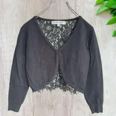 Jusdorange レース付きブラックボレロ