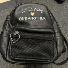 合成皮革リュック ブラック