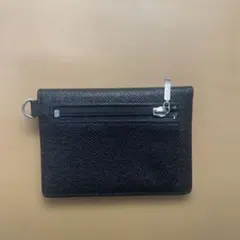 ブラック IDカードホルダー 小銭入れ付き