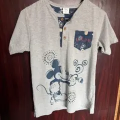 ミッキーマウス Tシャツ グレー 100cm~