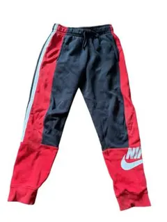 【130cm】Nike スウェットパンツ レッド ブラック ズボン