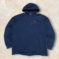 か*う様 アンダーアーマー 刺繍ロゴ 黒タグ フルジップスウェットパーカー プル