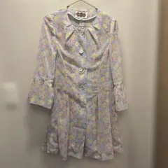 REGENCE 多色花柄 ノーカラージャケット 38のサムネイル