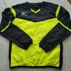 Mizuno ピステ ウィンドブレーカー M 黒/蛍光イエロー